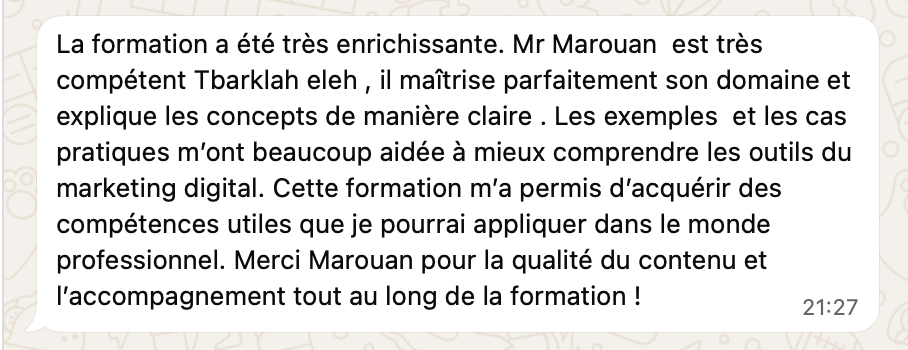 Témoignage WhatsApp 1